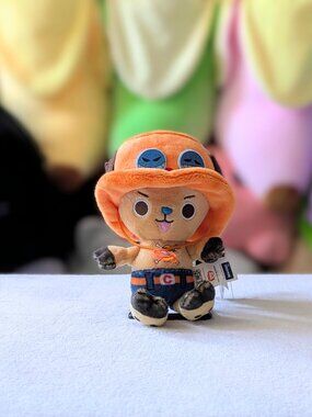 Round 1 Exclusive One Piece Supermini Ace Chopper 6" Plush Keychain